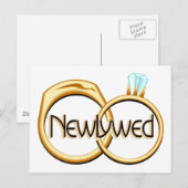 Trouwringen voor Pasgetrouwden Aankondigingskaart (Voorkant / Achterkant)