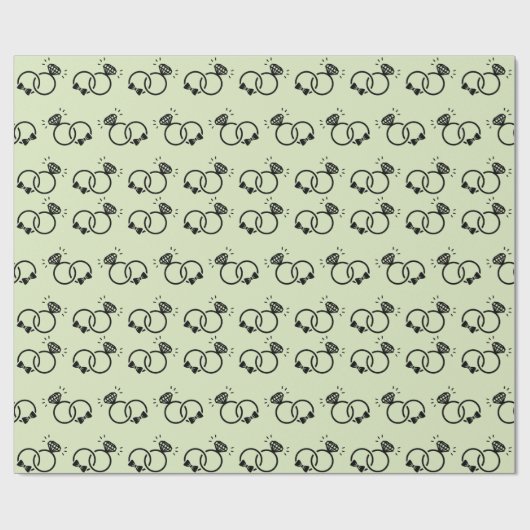 Trouwringen voor Verloving Gifts Pastel Naadloos Cadeaupapier (Vlak)