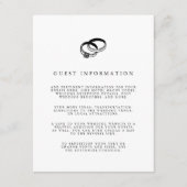 Trouwringen | Zwart en Witte Gasten Details Informatiekaartje (Voorkant)