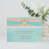 Trouwromance RSVP Kaartje (Staand voorkant)