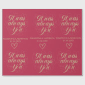 Trouwroos Favor Klassiek Jij Was Het Altijd Al Cadeaupapier (Vlak)