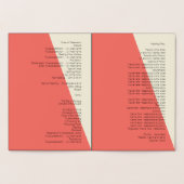 Trouwroute 💕 Elegant koraalprogramma Folie Kaarten (Binnen)