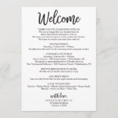 Trouwrouwroute - huwelijkswelkomstbrief programmakaart (Voorkant)