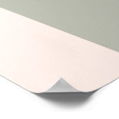 Trouwroze boogsalie groene taupe pampas rozen poster (Hoek)