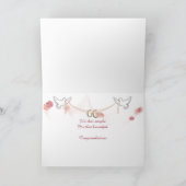 trouwrozenbouquet met gedraaide papieren rand kaart (Binnen)