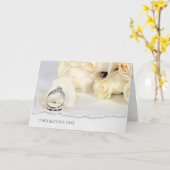 trouwrozenbouquet met gedraaide papieren rand kaart (Gele Bloem)