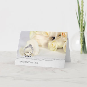 trouwrozenbouquet met gedraaide papieren rand kaart