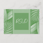 Trouwruimte Kaart Tropisch Groen (Voorkant)