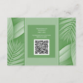 Trouwruimte Kaart Tropisch Groen (Achterkant)