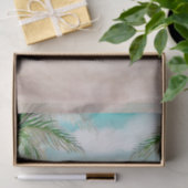 Trouwscene met geschilderd strand eilandbries tissuepapier (Geschenk)
