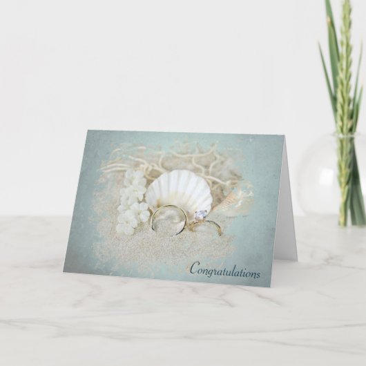 Trouwschelpen en ringen kaart (Voorkant)