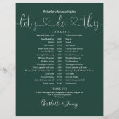 Trouwschema Emerald Heart Script Tijdschema (Voorkant)