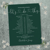 Trouwschema Emerald Heart Script Tijdschema