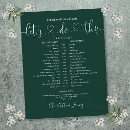 Trouwschema Emerald Heart Script Tijdschema