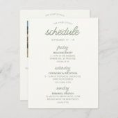 Trouwschema en details Kaart (Voorkant / Achterkant)