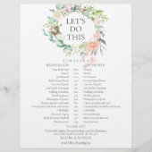 Trouwschema met rozenkrans tijdlijn (Voorkant)