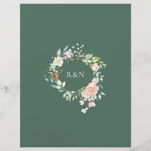 Trouwschema met rozenkrans tijdlijn (Achterkant)