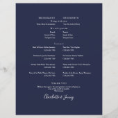 Trouwschema-tijdlijn met Navy Blue-foto's (Achterkant)