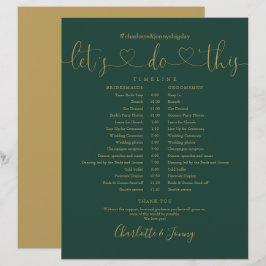 Trouwschema-timeline in Emerald Gold Script
