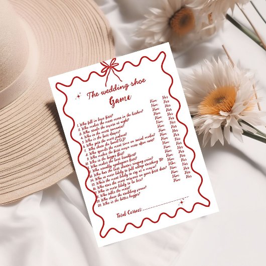 Trouwschoen Italiaans Vrijgezellenfeest spel kaart