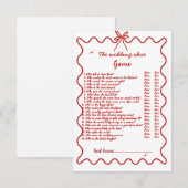 Trouwschoen Italiaans Vrijgezellenfeest spel kaart (Voorkant / Achterkant)