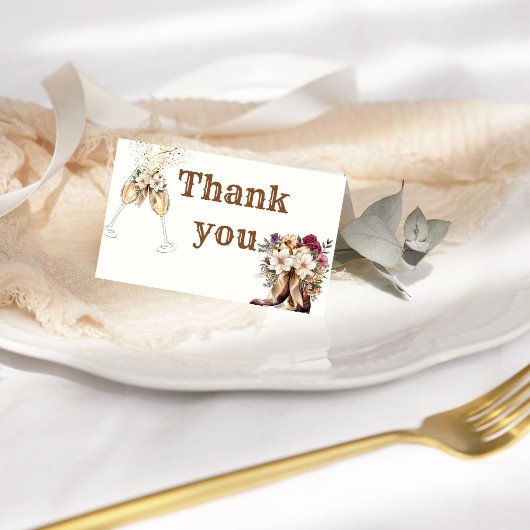 Trouwschoenen en Bruisende Bruiloft Dankkaart Bedankkaart