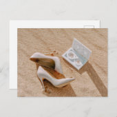 Trouwschoenen en twee trouwringen briefkaart (Voorkant / Achterkant)