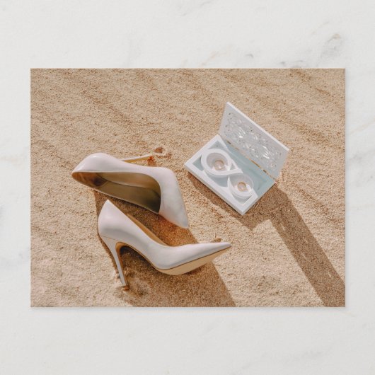 Trouwschoenen en twee trouwringen briefkaart (Voorkant)