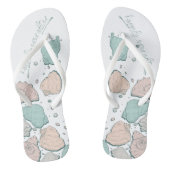 TROUWSCHOENEN | Hedendaagse Seashells koraal en Bl Teenslippers (Voetbed)