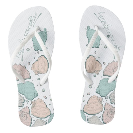 TROUWSCHOENEN | Hedendaagse Seashells koraal en Bl Teenslippers (Voetbed)