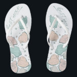 TROUWSCHOENEN | Modern Seashells Coral blauwgroen Teenslippers<br><div class="desc">Funky koraal en blauwgroen zeeschelp ontwerp. Handgeschreven kalligrafie die zegt beste man - perfect voor de beste man om op het strand te draag voor de huwelijksceremonie van zijn beste vriend. Ontwerp gemaakt voor TheBarefootBride™ door © WhimsicalArtwork™. Dit maakt deel uit van een bruiloft briefpapier suite collectie met bijpassende bruiloft...</div>