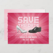 Trouwschoenen - Save the Date briefkaart (Voorkant / Achterkant)