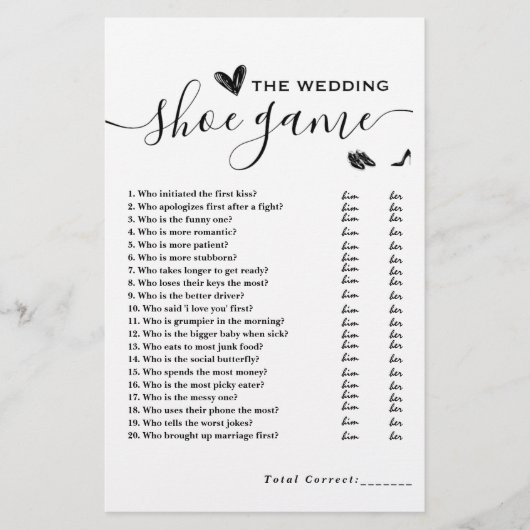 Trouwschoenenspel Bruids Schoenenspel Paar Douche (Voorkant)