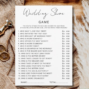 Trouwschoenenspel voor koppels Bruidsjurk Schoensp Feestdagenkaart