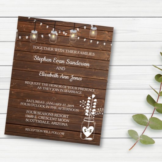 Trouwschuur Mason Pot Klassiek Hout Rustieke Budge Flyer