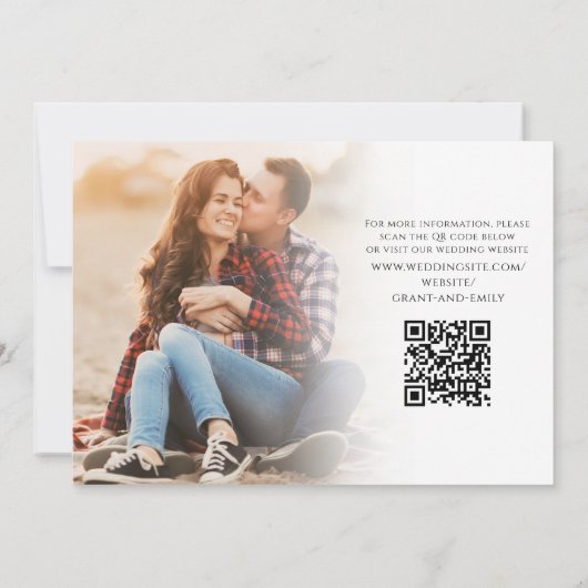 Trouwscript De datumfotosjabloon opslaan Save The Date (Achterkant)