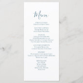 Trouwscript Menu Minimalistisch Blauw (Voorkant)