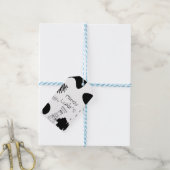 Trouwscript met grillige krabbelvormen cadeaulabel (Met Touw)