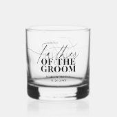 Trouwscript Vader van de Bruidegom Klassiek Huweli Whisky Glas (Achterkant)