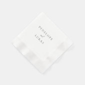 Trouwservet met Minimaal Schrift Servet (Hoek)