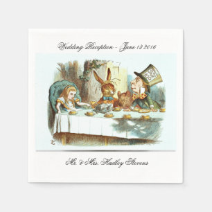 TROUWSERVETTEN - ALICE IN WONDERLANDS TEA PARTY- SERVETTEN