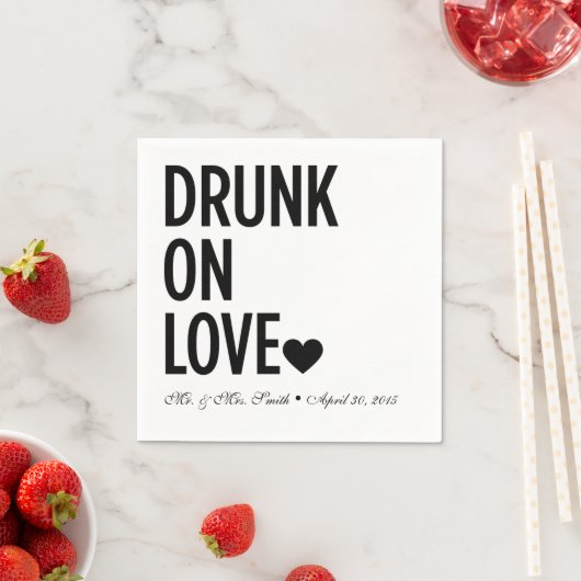 Trouwservetten 'Dronken van de Liefde' Servetten (Insitu)