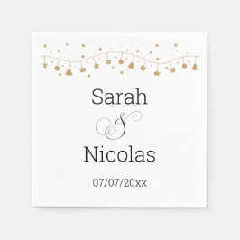 Trouwservetten gepersonaliseerde minimalist servet