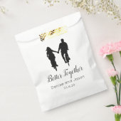 Trouwservetten met fiets-thema 'Beter samen' Bedankzakje (Gezegeld)