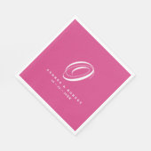 Trouwservetten met naam en initialen servet (Hoek)