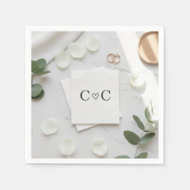 Trouwservetten op maat: Persoonlijk monogram, Ele Servet