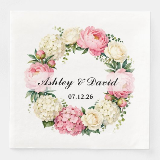 Trouwservetten van papier servet (Voorkant)