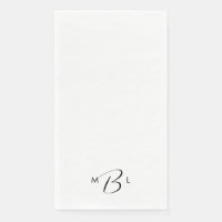 Trouwservietten met monogram en combinatieletterty