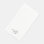 Trouwservietten met monogram en combinatieletterty servet (Hoek)