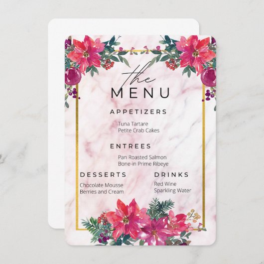 Trouwset: Het Menu (Voorkant / Achterkant)